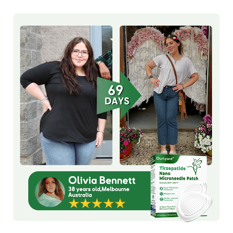 𝐎𝐮𝐫𝐥𝐲𝐚𝐫𝐝® 𝐍𝐚𝐧𝐨 𝐌𝐢𝐜𝐫𝐨𝐧𝐞𝐞𝐝𝐥𝐞 𝐏𝐚𝐭𝐜𝐡 ✅Support for Sugar & Weight · 7-Day Effect · Only 1x a Week · Pain-Free & Non-Invasive