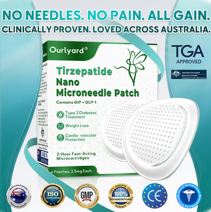 𝐎𝐮𝐫𝐥𝐲𝐚𝐫𝐝® 𝐍𝐚𝐧𝐨 𝐌𝐢𝐜𝐫𝐨𝐧𝐞𝐞𝐝𝐥𝐞 𝐏𝐚𝐭𝐜𝐡 ✅Support for Sugar & Weight · 7-Day Effect · Only 1x a Week · Pain-Free & Non-Invasive